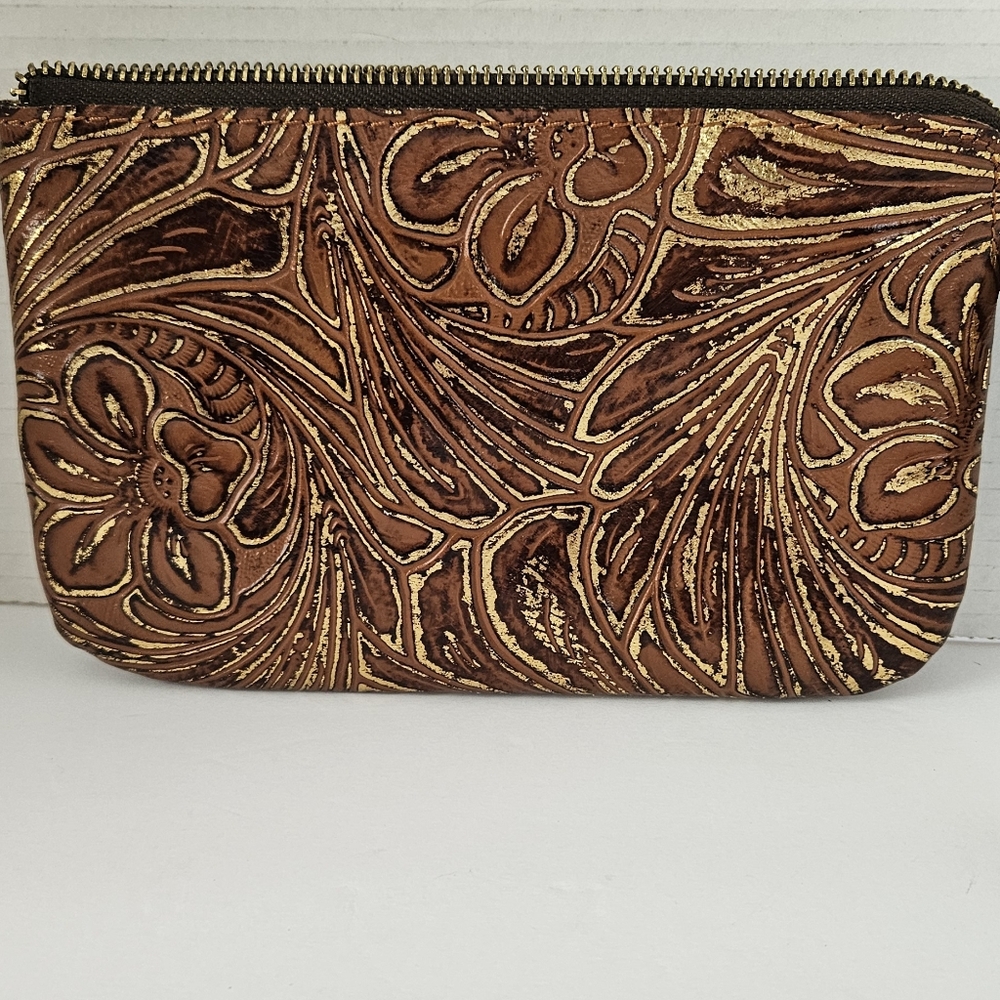 Patricia Nash brown leather wristlet‎ - Picture 2 of 9